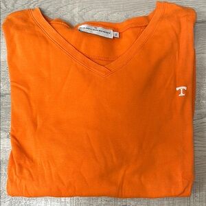 Orange Vols University of Tennessee V-Neck T-Shirt with Logo